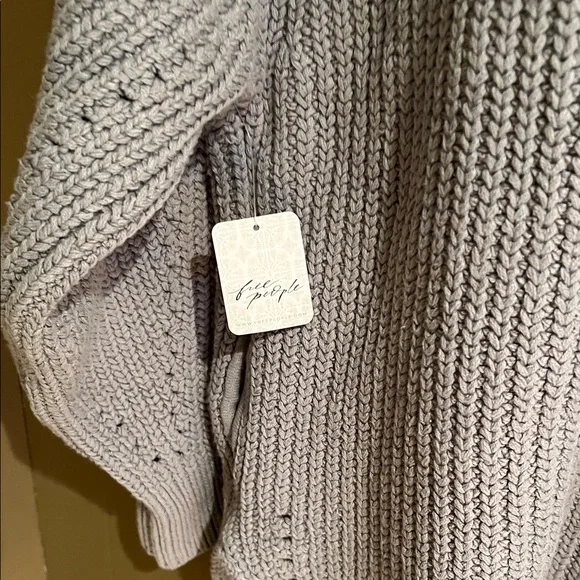 Free People Nightingale Cardi in Silver Gleam Sz M NWT - Picture 10 of 11